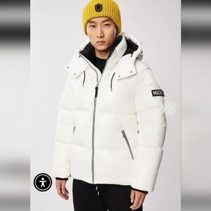 Mackage Ivory and Black Quilted Jacket